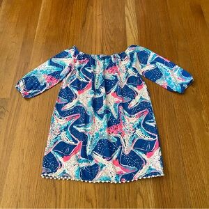 Lilly Pulitzer Colorful Indigo Starfish Pattern Dress